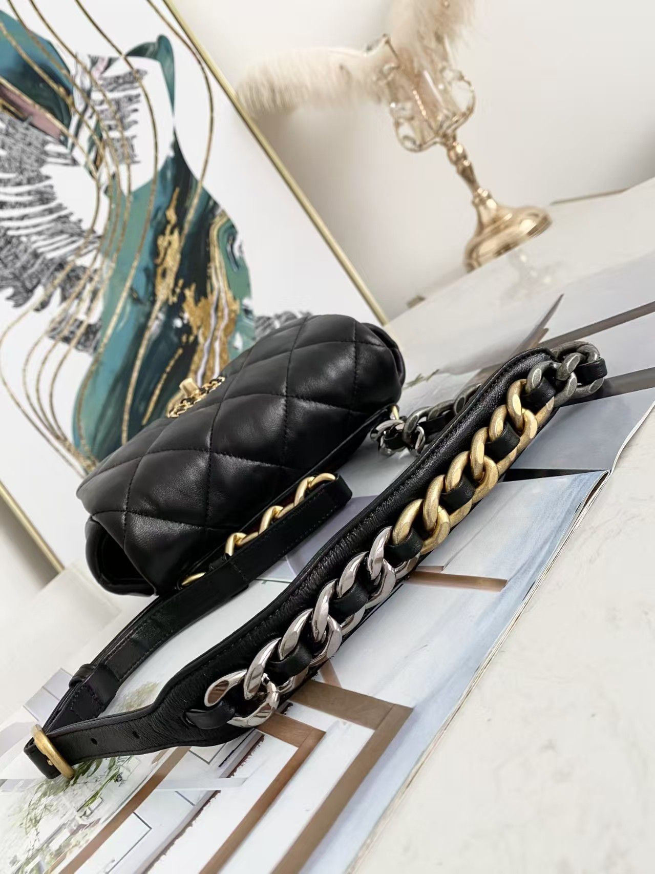 Ch**el 19 Belt Bag 20x10x5.5cm