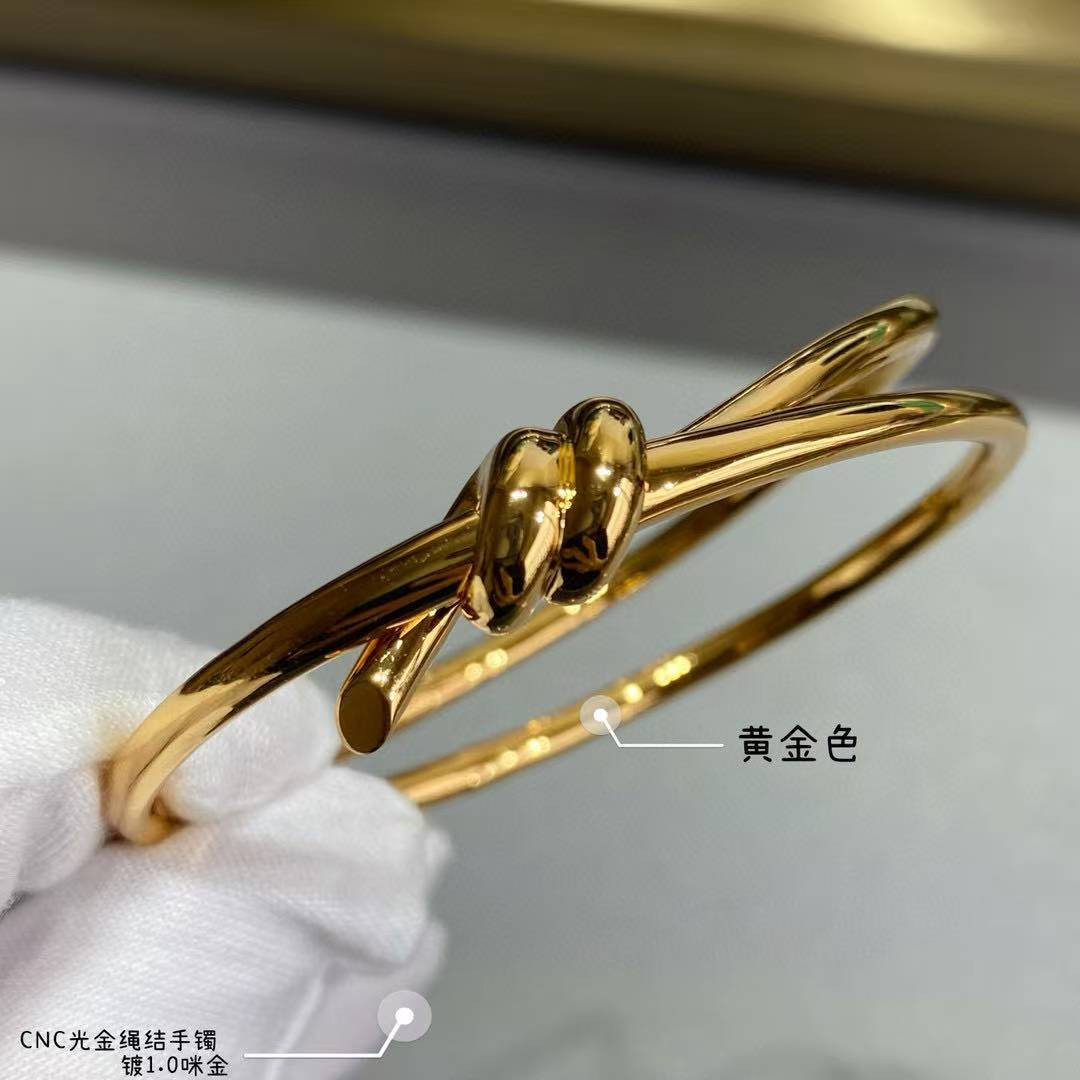 T*f*ny & Co. Knot Double Row Hinged Bracelet