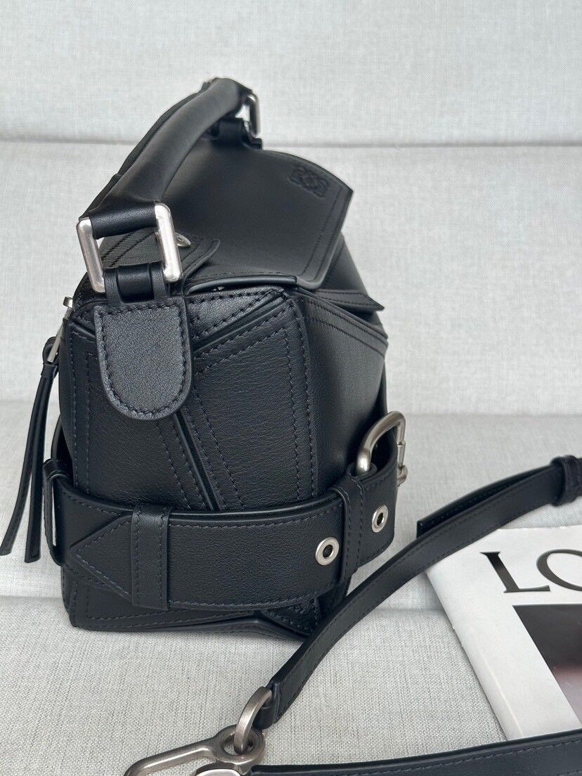 Loewe Small Puzzle Biker bag in shiny calfskin 16.5x24x10.5cm