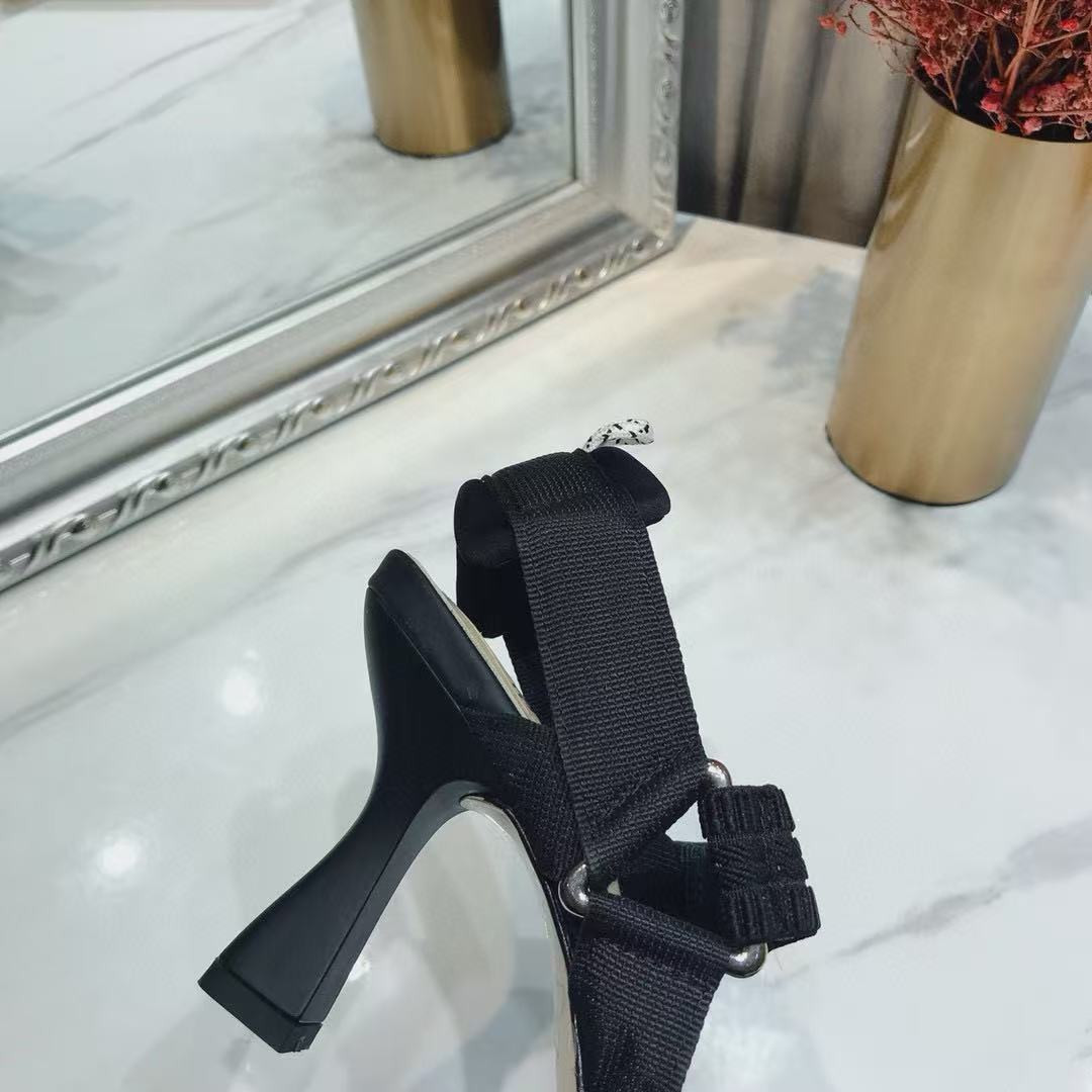 UA F**di Colibri Mesh Slingback Black Pumps