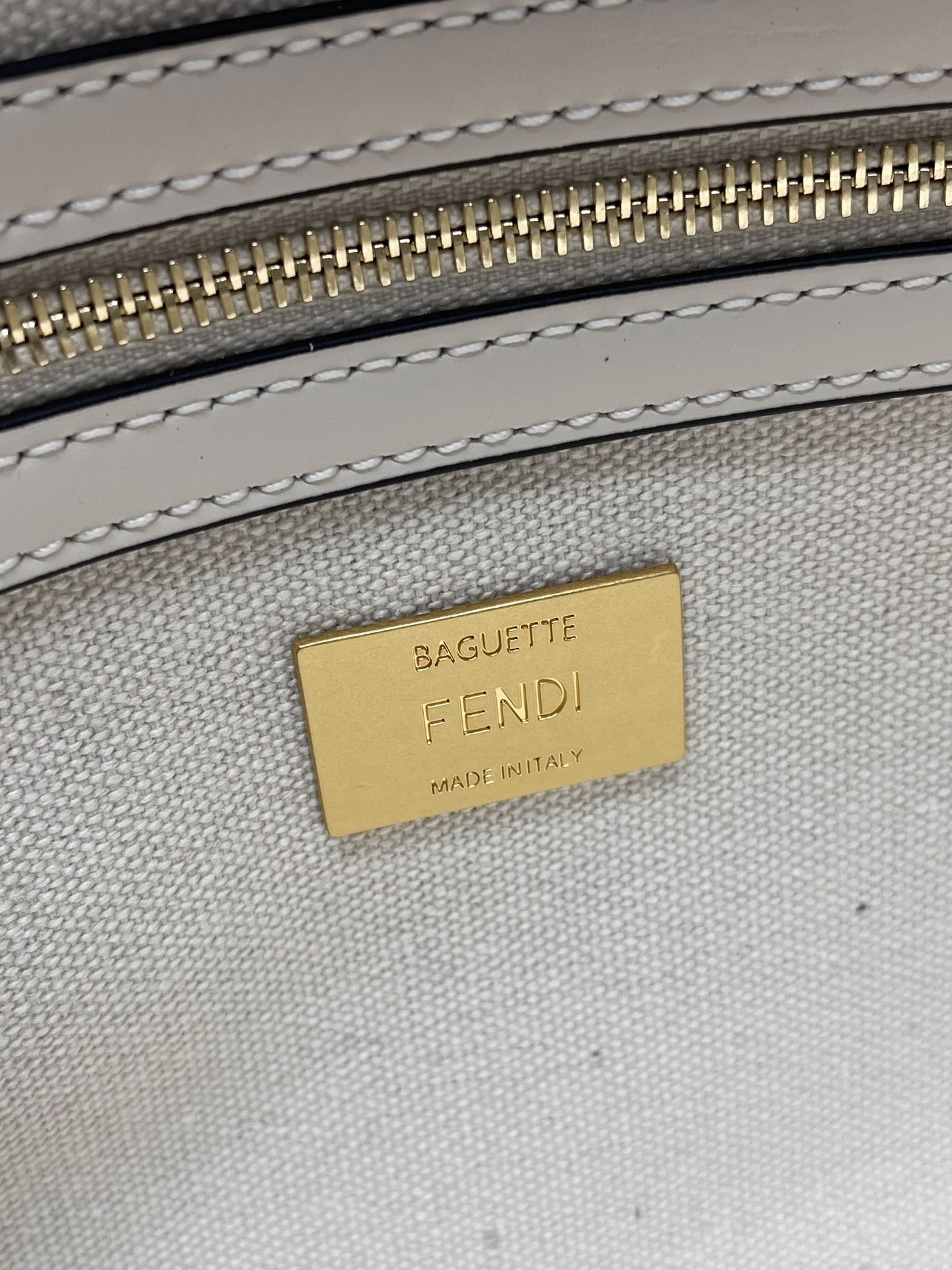 F**di Baguette Multicoloured Canvas Bag With FF Embroidery 15x6x27cm