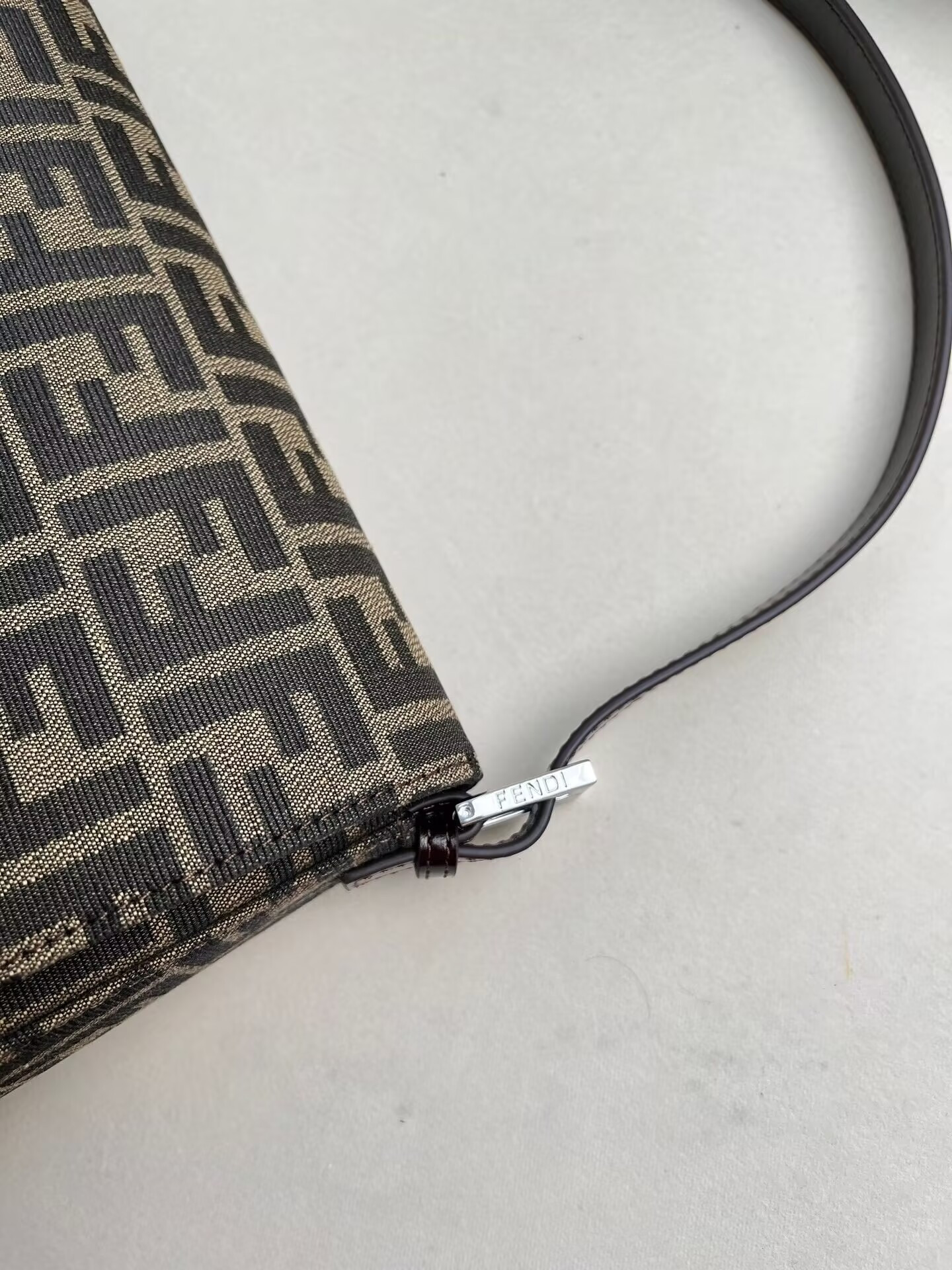 F**di Zucca Pattern Mamma Bucket Shoulder Bag 29x21x11cm