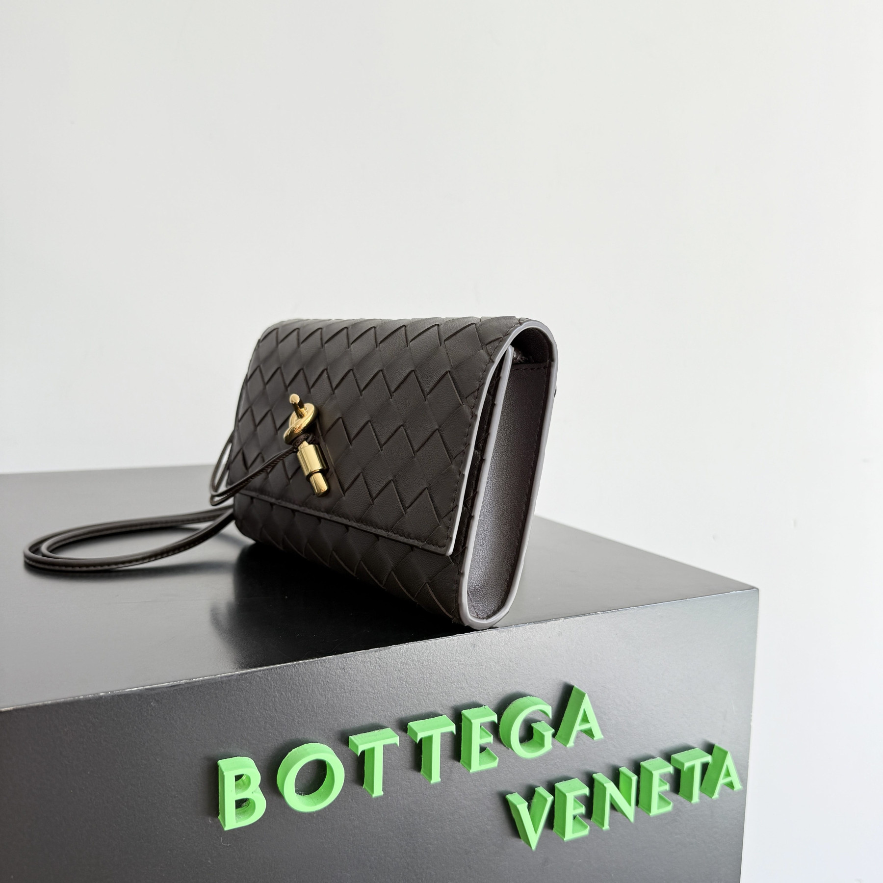 Bottega Veneta Andiamo Pouch on Strap 19x12.6x2cm