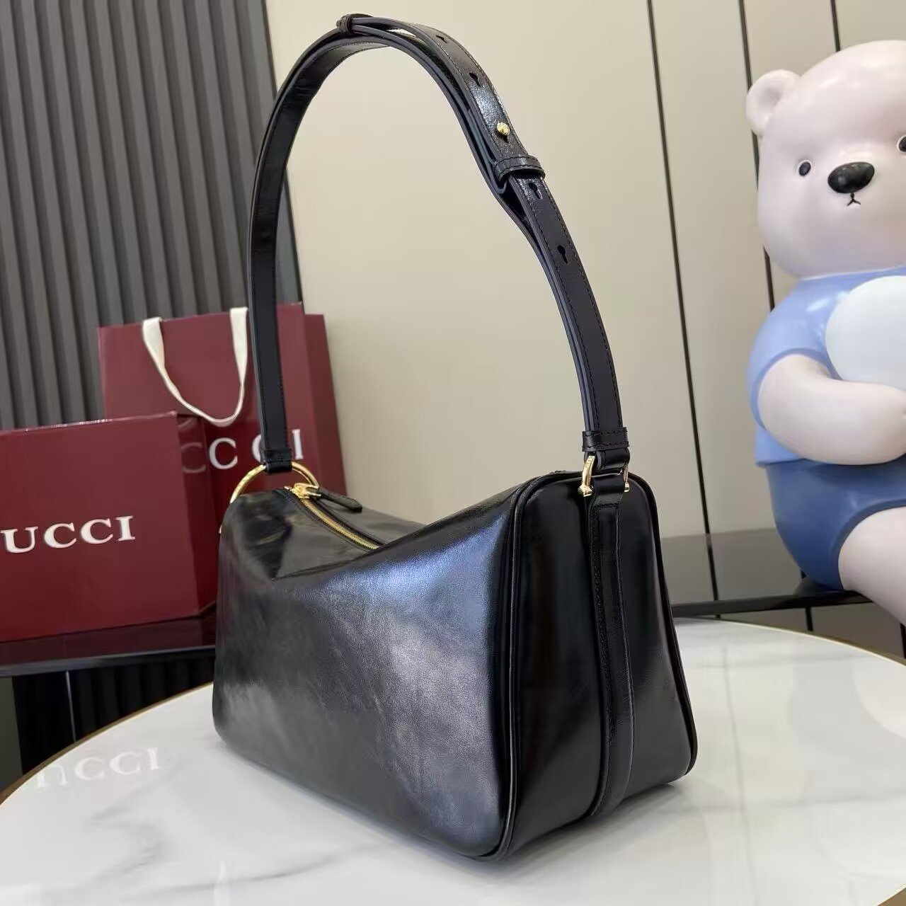 Gvc*1 Half Horsebit Medium Shoulder Bag Without Box 31.5x17x12cm