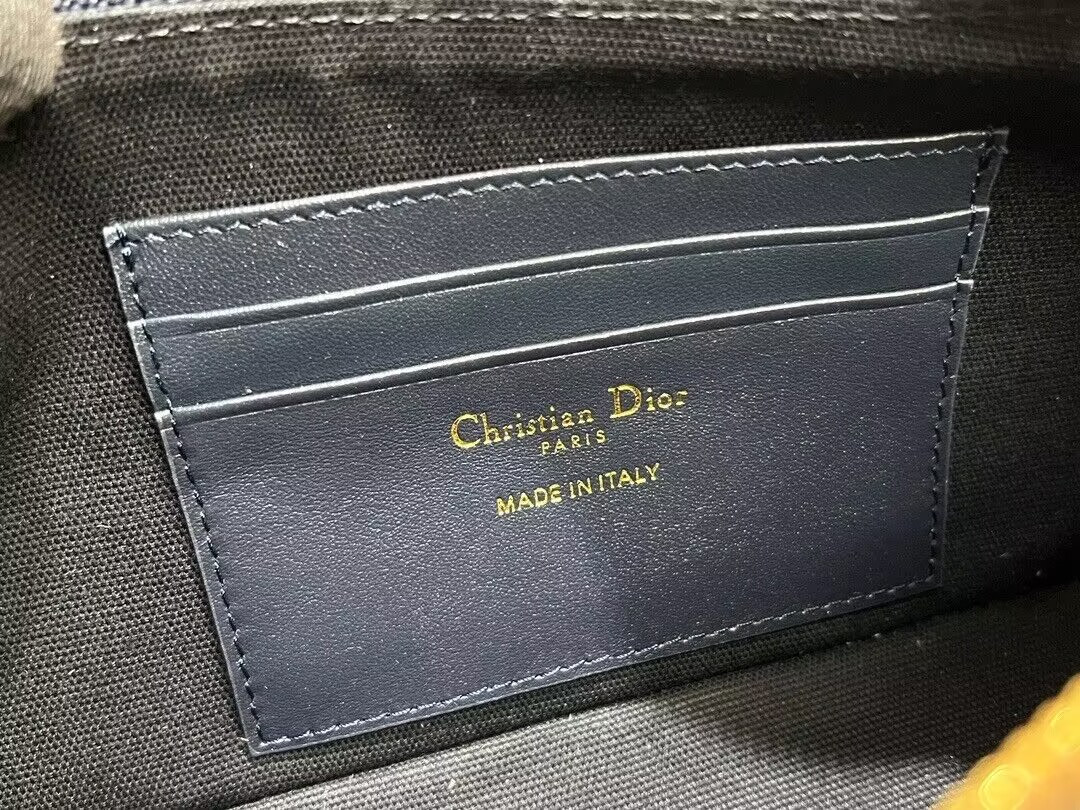 D10r 30 Montaigne Wanderlust Mini Bag Blue D10r Oblique Jacquard and Smooth Calfskin 26x12x7cm