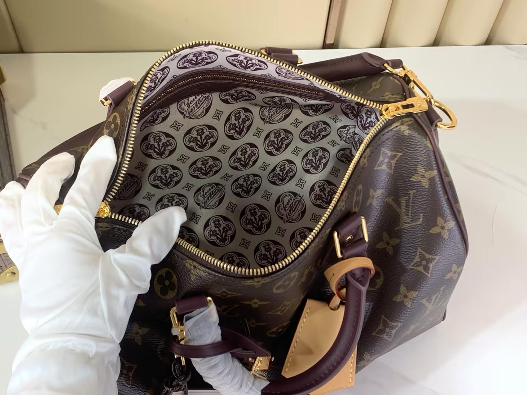 Louis Vuitton Speedy 30 Soft Celebration Monogram Handbag M28379 30x21x17cm
