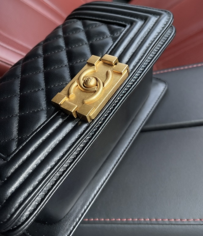 Ch**el small boy handbag a67085 12x20.5x8.5cm
