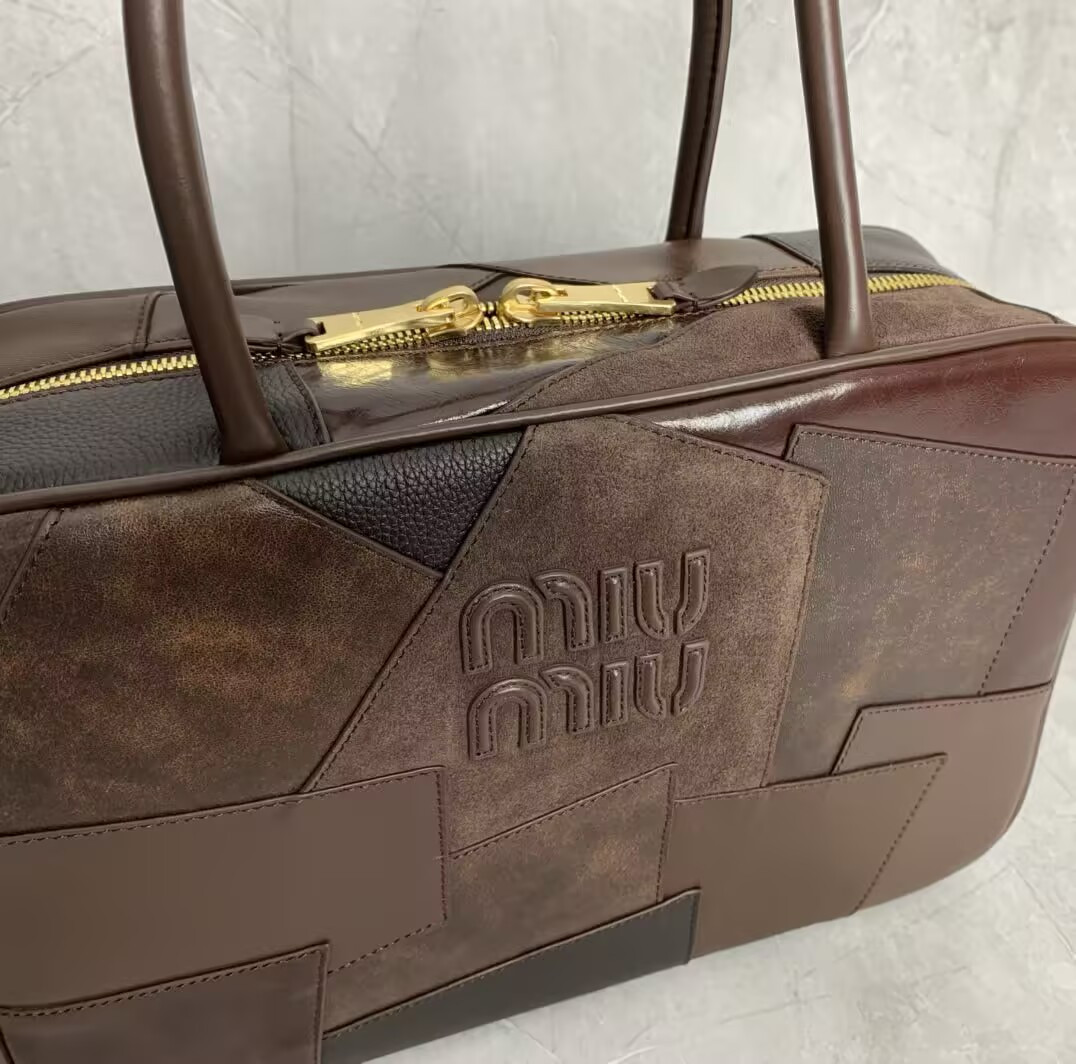 M1v M1v leather patchwork beau bag 23x34x10cm