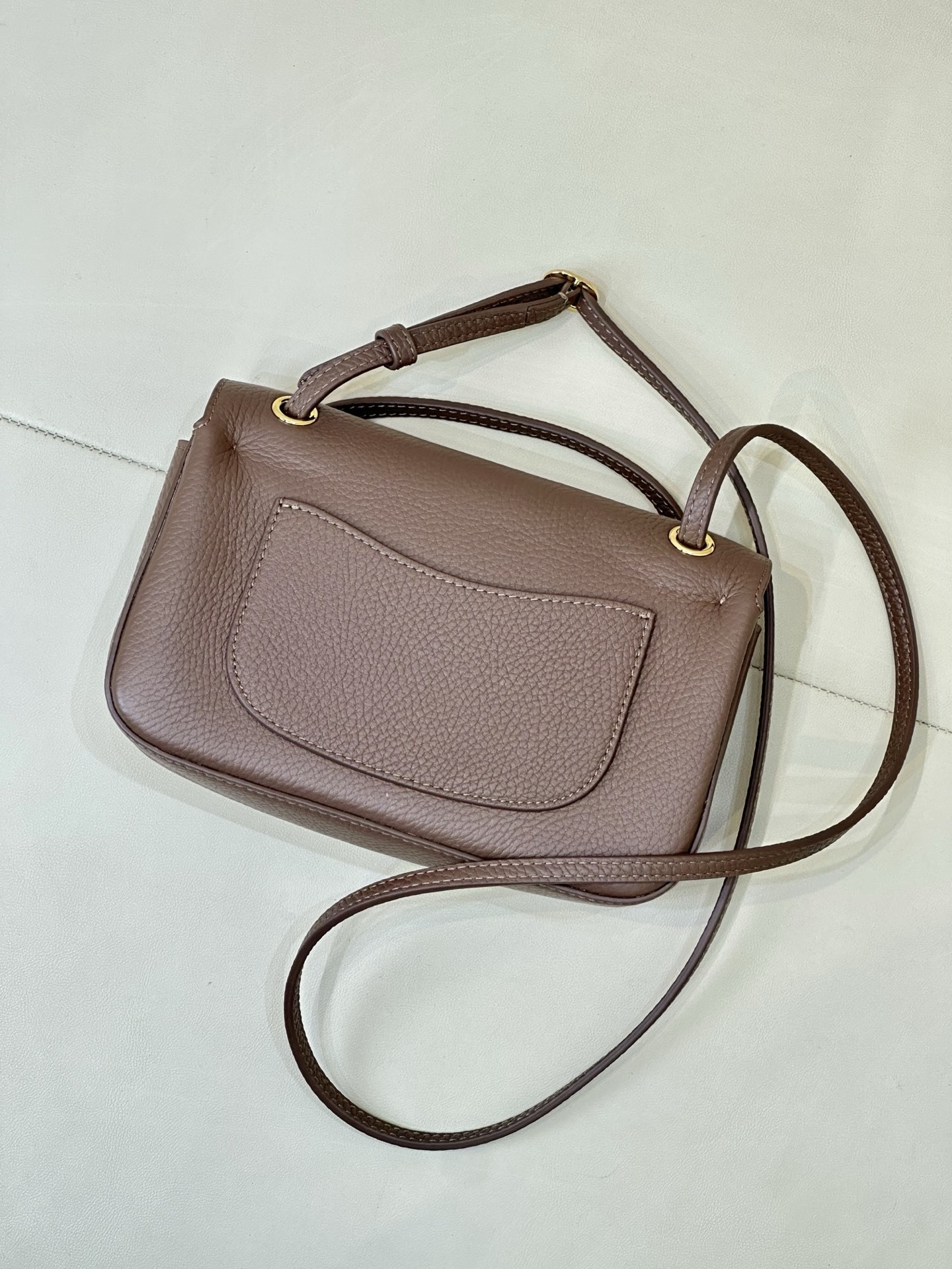 Ch**el Mini Flap Bag Light Gold Hardware AS6573 13x20x6cm