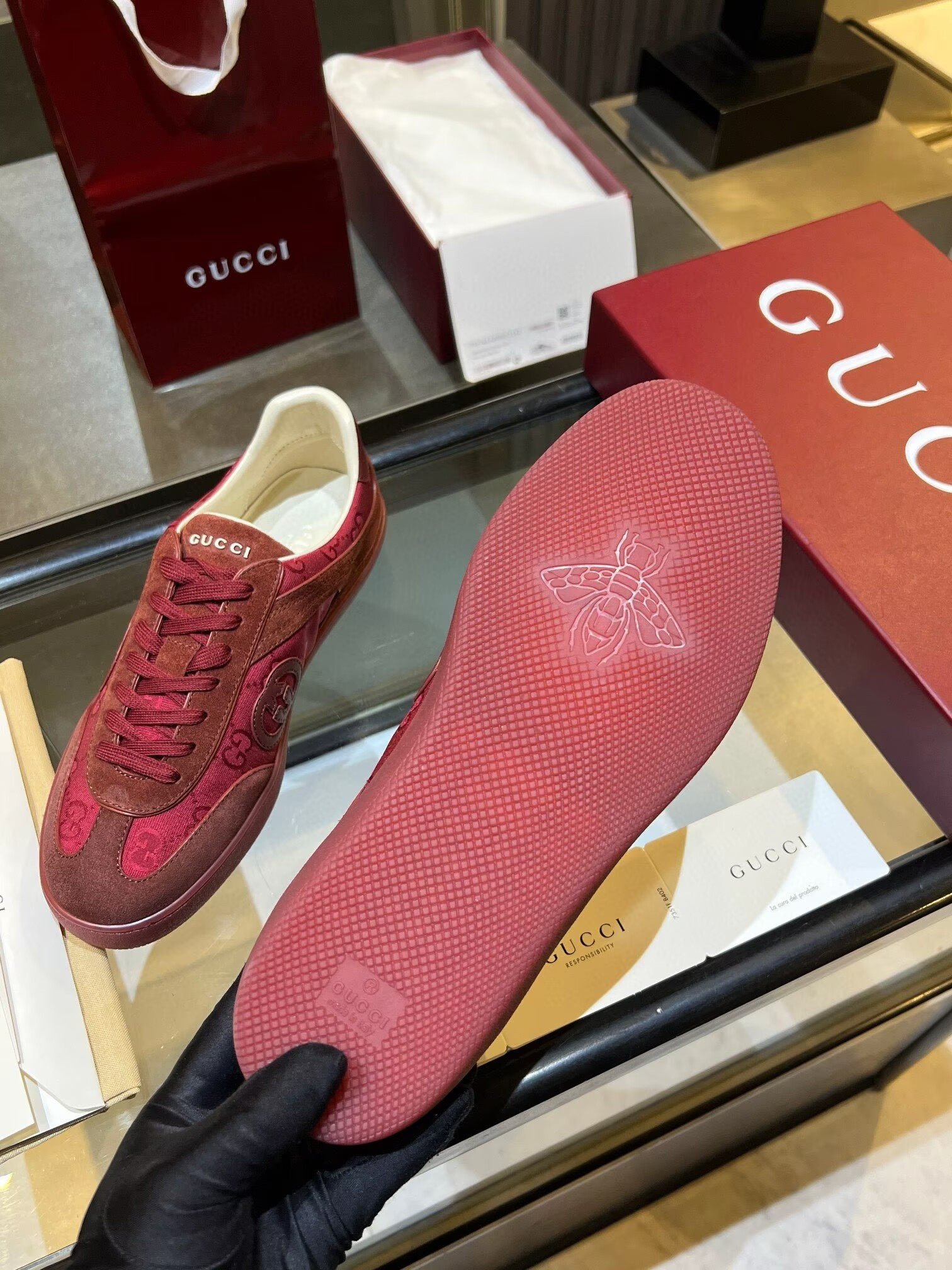UA Gucci G75 Sneaker Rosso Ancora