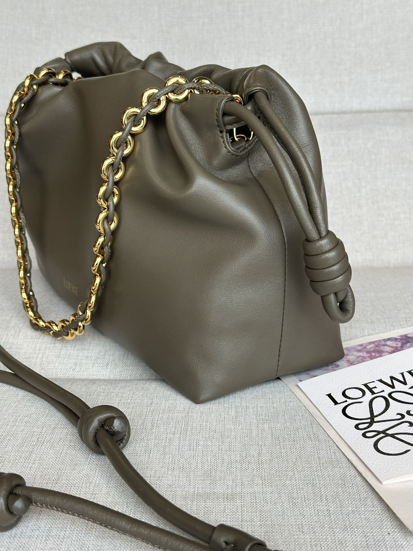 L0ew* Flamenco purse 30X 10.5X 20CM