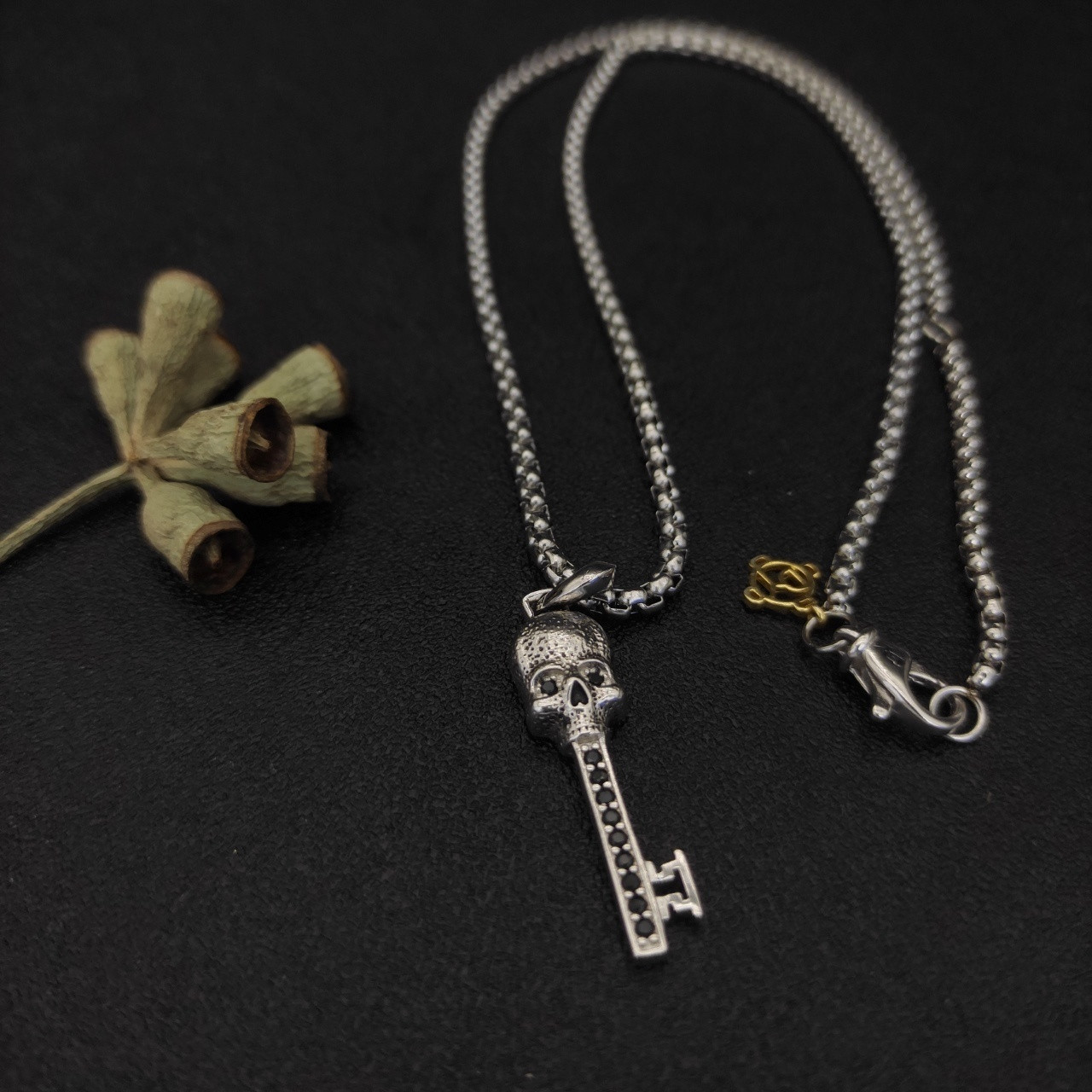 David Yurman Guru Head Key Necklace(Chain length 50+5cm delay chain Chain thickness 3mm)