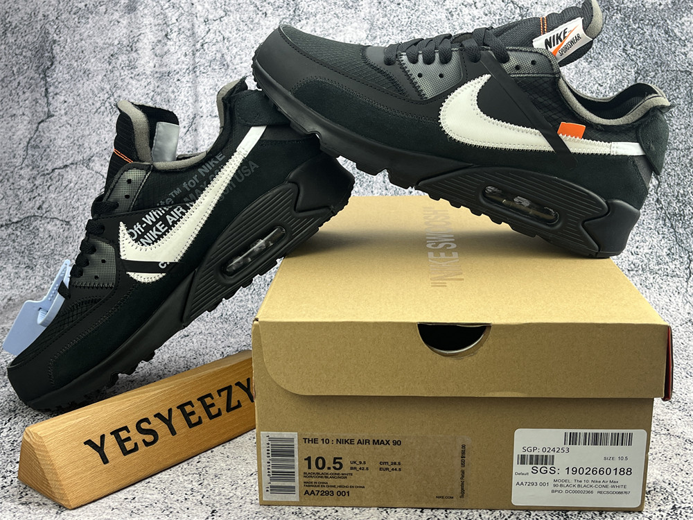 UA THE 10 OFF WHITE NIKE AIR MAX 90 BLACK