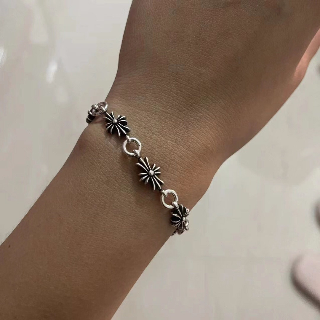 Ch*0me He**ts Cross Bracelet