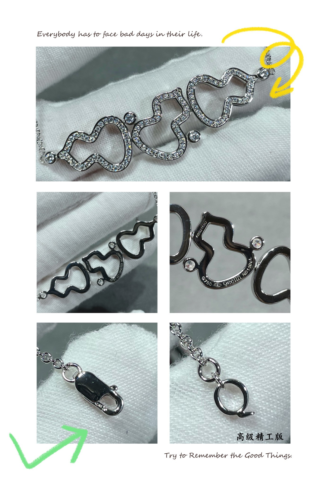 Qeelin Triple Gourd Full D1am0nd Bracelet