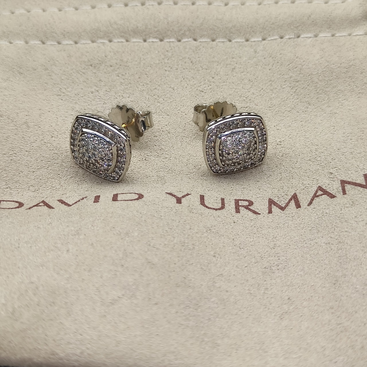 David Yurman Square D1am0nd Earrings