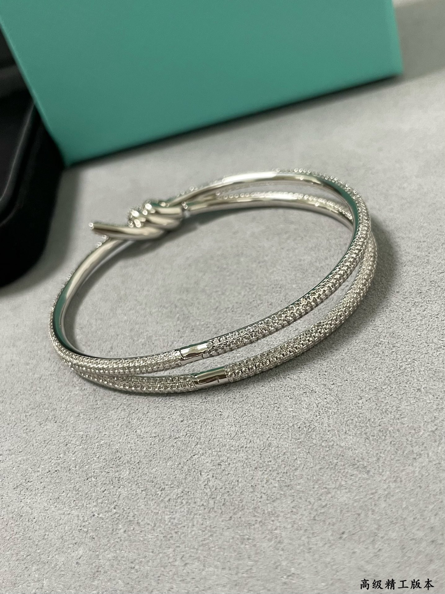 T*f*ny & Co. T Wire Knot Full D1am0nd Bracelet