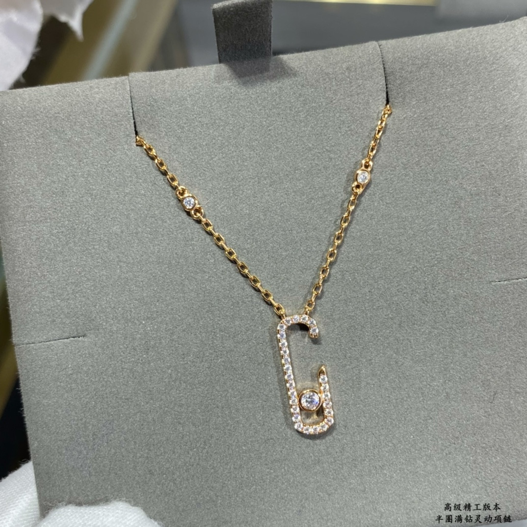 Messika Semi-Hoop Full D1am0nd Moving Necklace