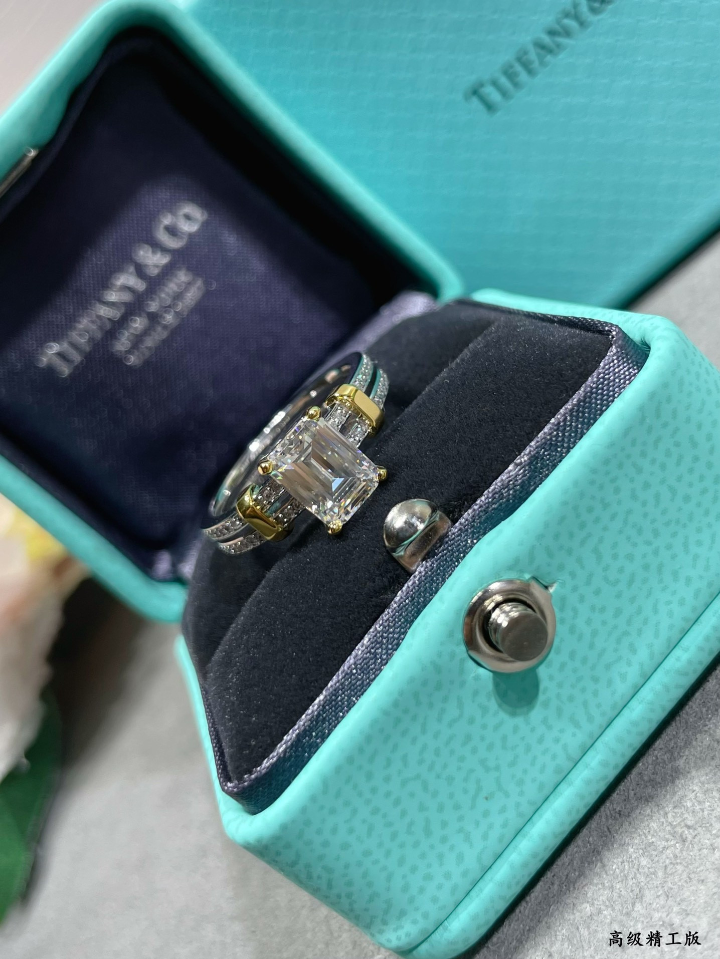 T*f*ny & Co. Mixed-Metal White D1am0nd Ring Ag925