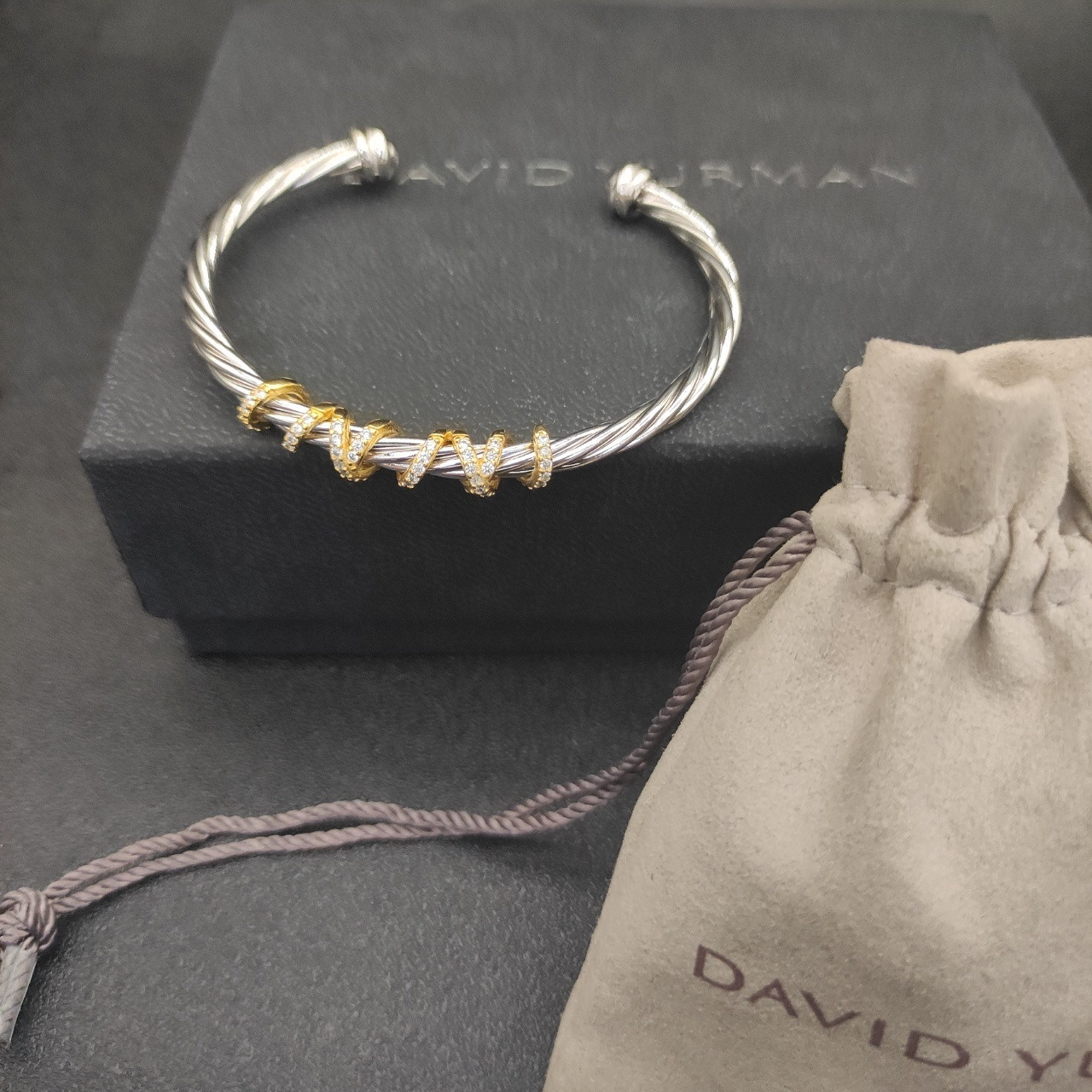 David Yurman 4mm Wrap Bracelet(wrist circumference 15-20cm)
