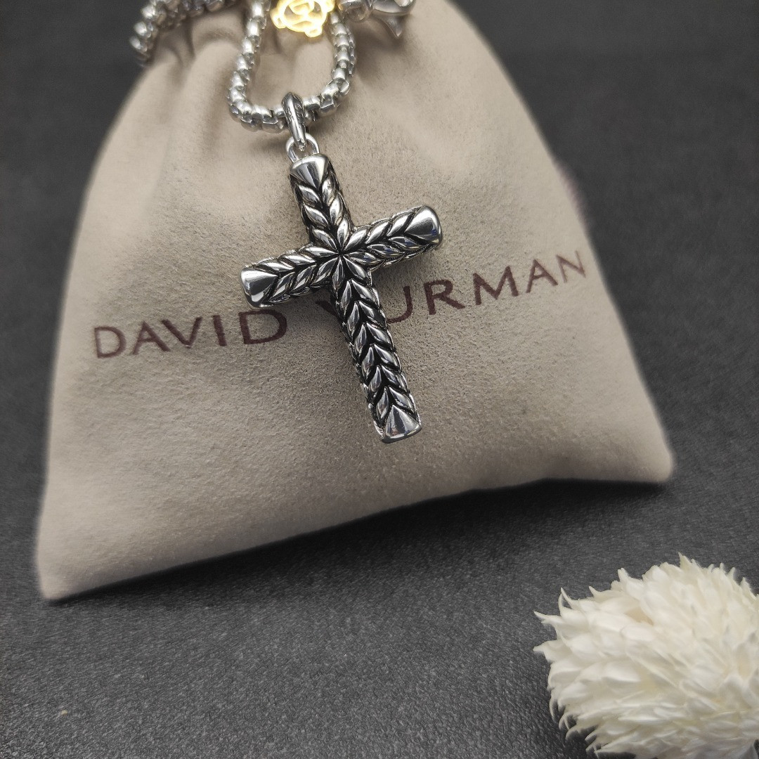 David Yurman cross Necklace(Chain length 50+5cm delay chain Chain thickness 3mm)