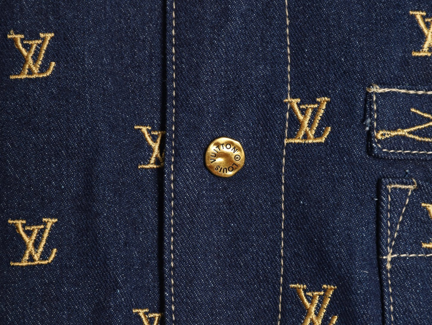 L0vis Vvtt0n LV Denim Padded jacket