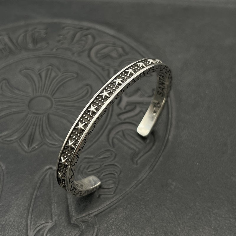 Ch*0me He**ts Five-pointed Star Open Bangle Bracelet