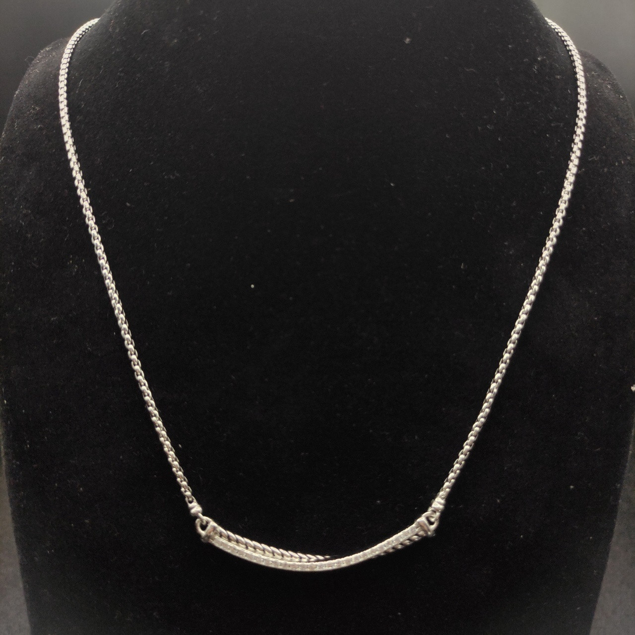 David Yurman Smile Necklace(Chain length 45+5cm delay chain,Chain thickness 2mm)