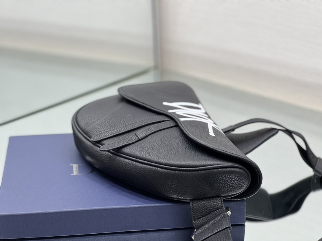 Chr1st1an D10r X SHAWN STUSSY Grained Calfskin Saddle 26 x 19 x 4.5 cm