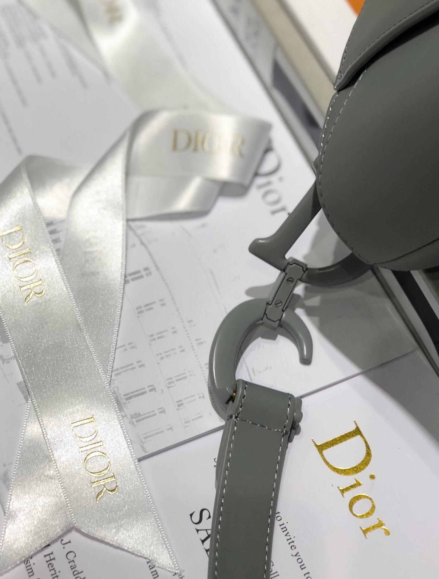 D10r Saddle Bag Placid Blue Smooth Calfskin 25.5x20x6.5cm