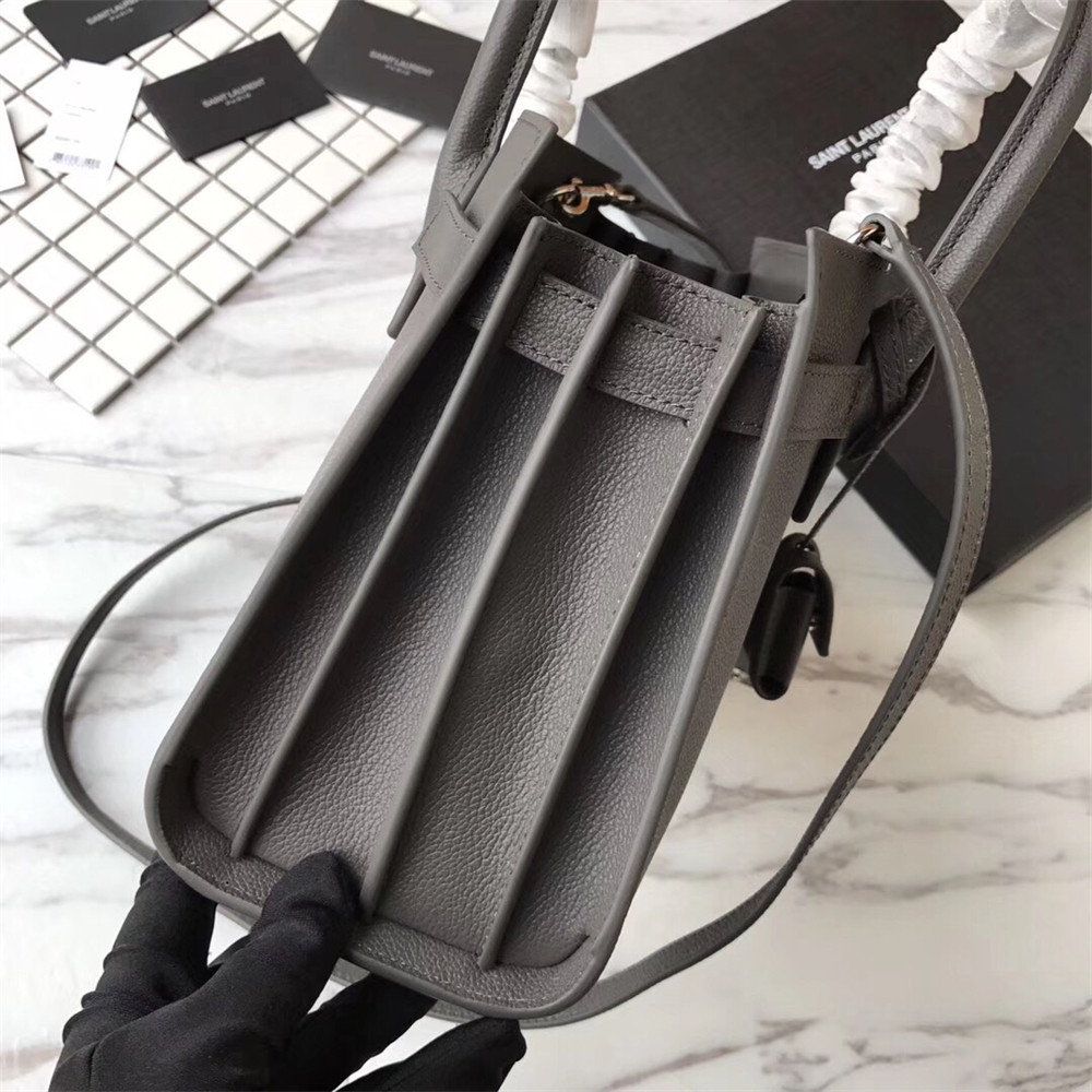 Y51 SAC DE JOUR BABY IN GRAINED LEATHER GREY