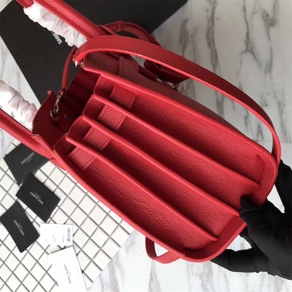 Y51 SAC DE JOUR BABY IN GRAINED LEATHER SHINY RED