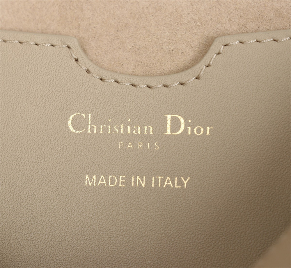 LARGE D10r BOBBY BAG Beige Box Calfskin