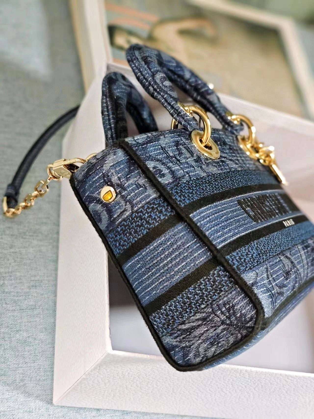 D10r MEDIUM LADY D-JOY BAG BLUE