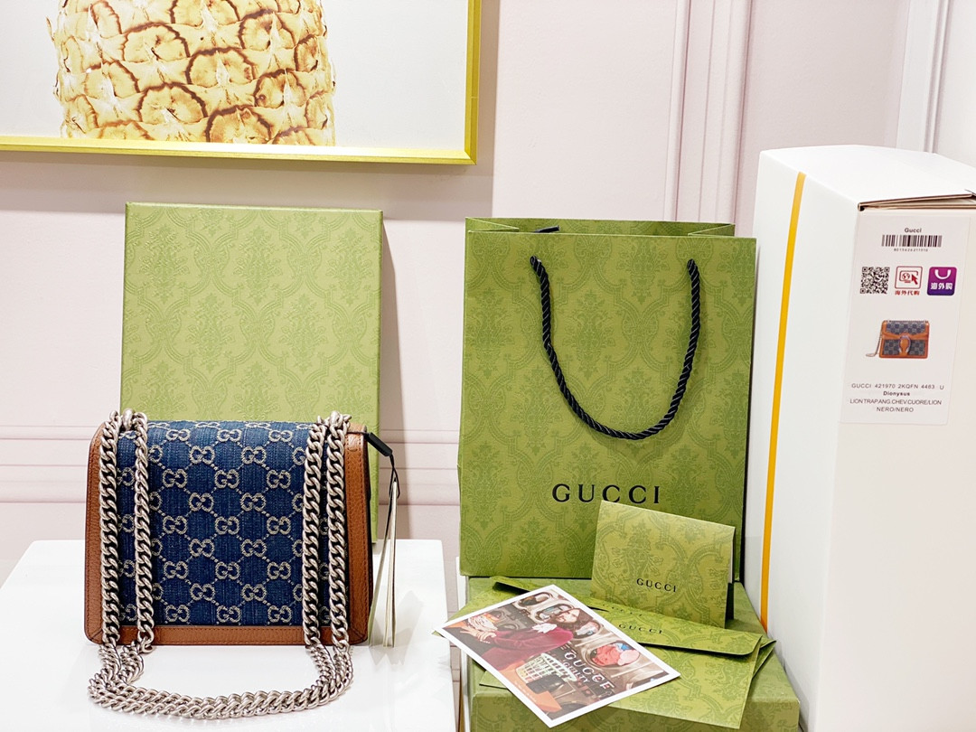 Gvc*1 DIONYSUS GG Svp*me MINI BAG 8"Wx5"Hx2.3"D