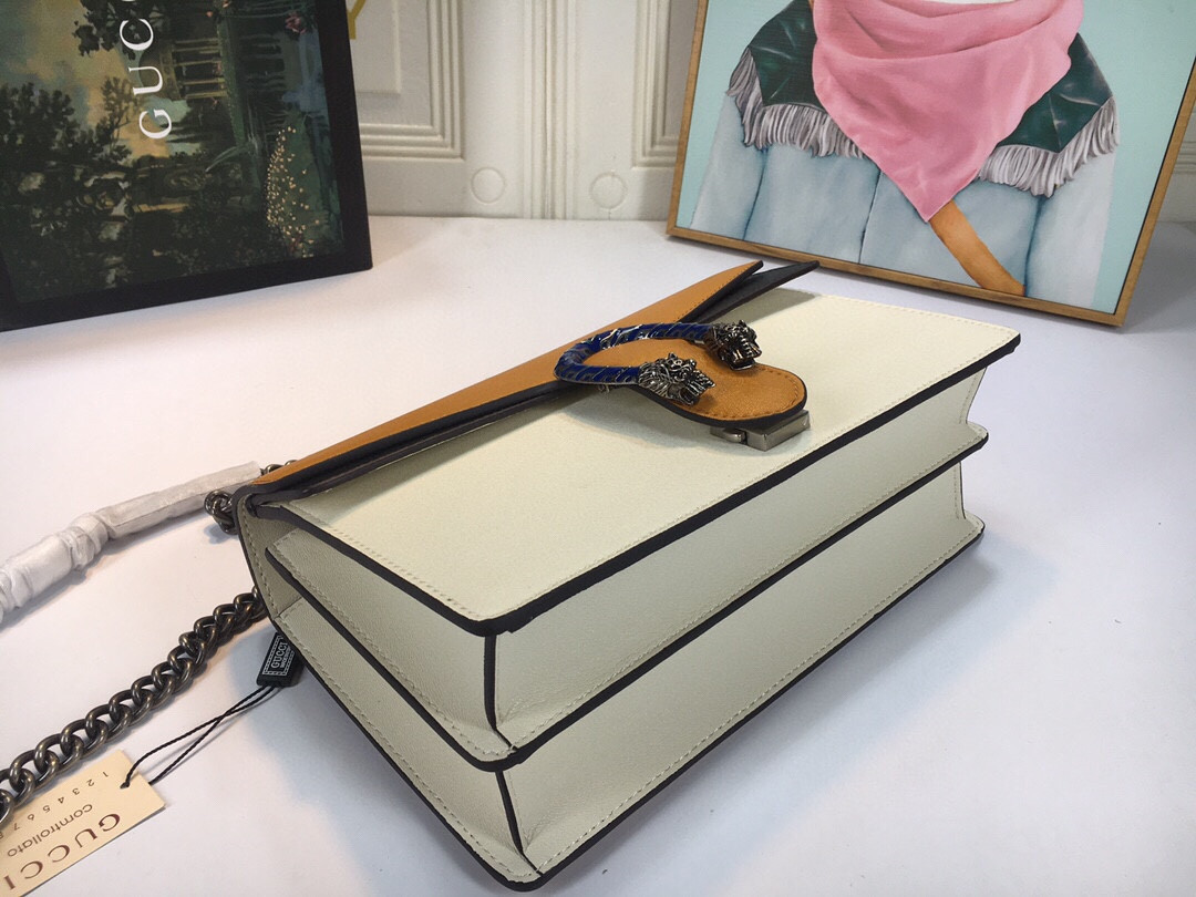 Gvc*1 DIONYSUS SMALL SHOULDER BAG WHITE 11"Wx7"Hx3.5"D