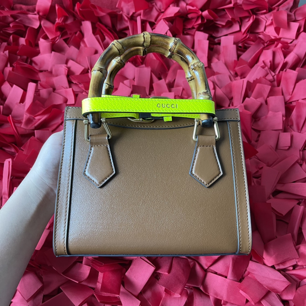 Gvc*1 DIANA MINI TOTE BAG Khaki 20W x 16H x 10D CM