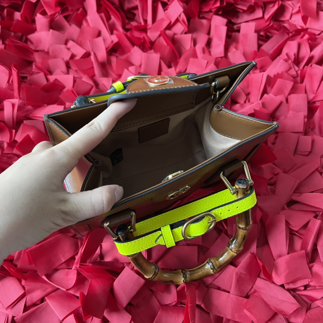 Gvc*1 DIANA MINI TOTE BAG Khaki 20W x 16H x 10D CM