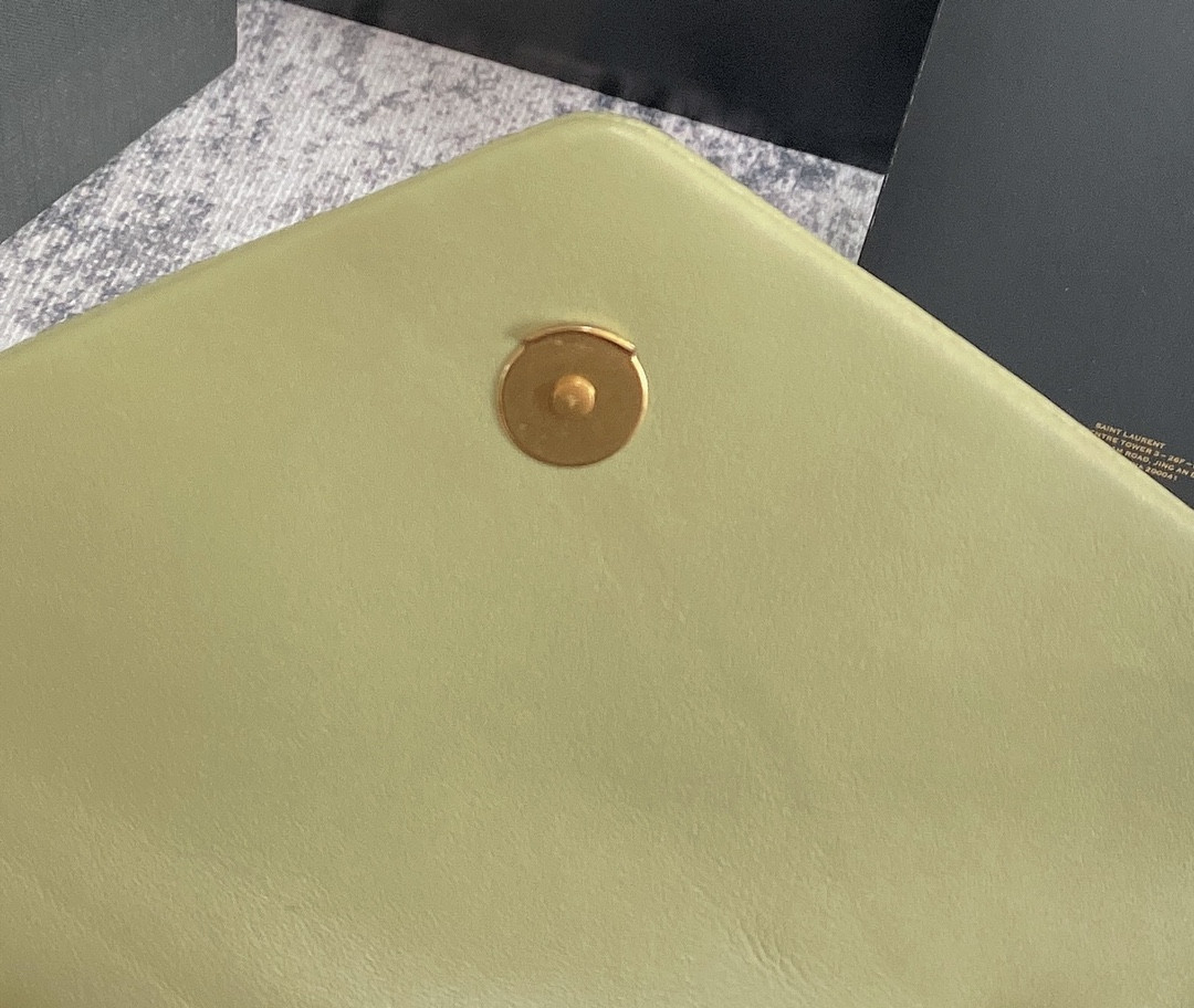 Y51 LOULOU SMALL IN QUILTED LEATHER GREEN 9 X 6.1 X 3.3 INCHES