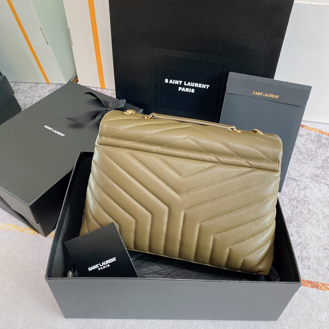 Y51 LOULOU MEDIUM IN QUILTED LEATHER 12.5 X 8.6 X 3.5 INCHES