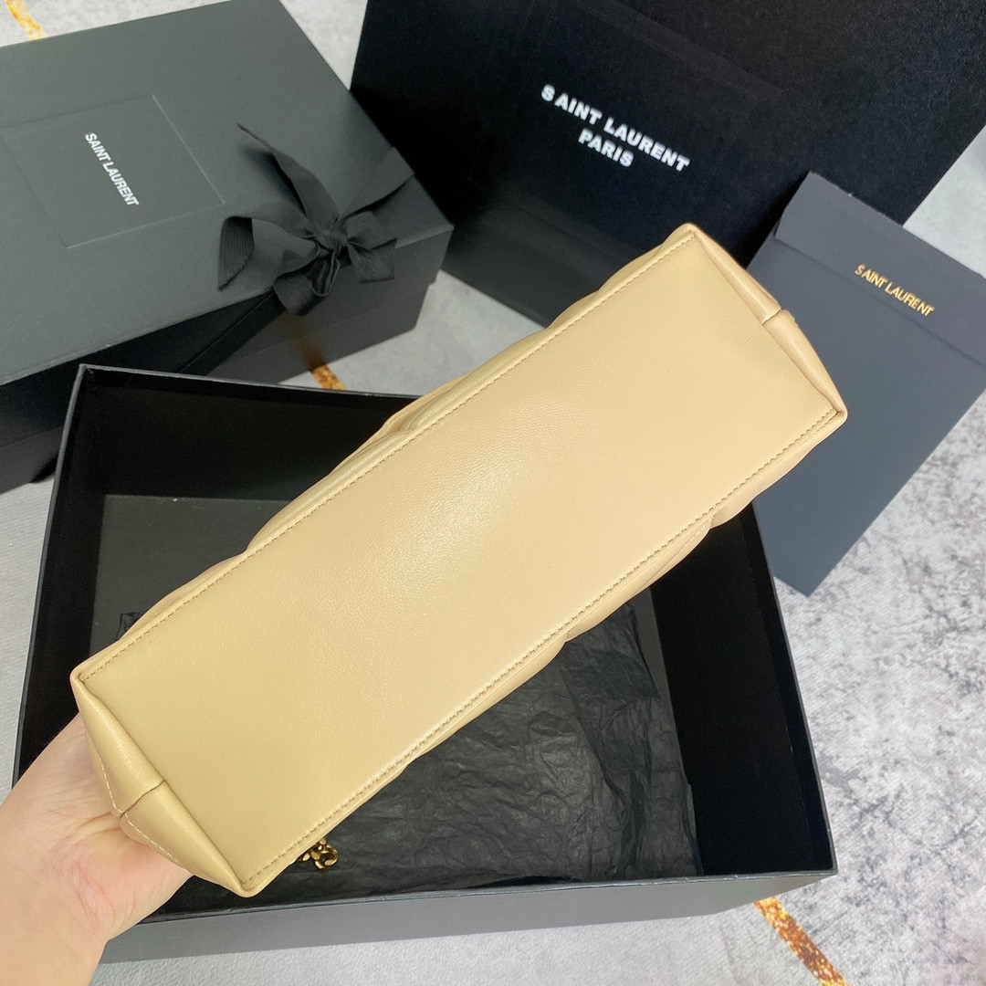 Y51 PUFFER SMALL IN NAPPA LEATHER BEIGE 11.4 X 6.6 X 4.3 INCHES