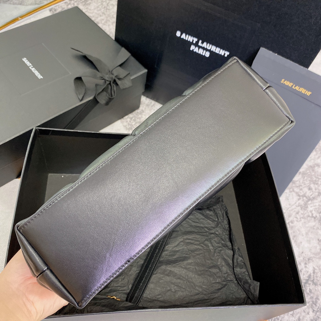 Y51 PUFFER SMALL IN NAPPA LEATHER BLACK 11.4 X 6.6 X 4.3 INCHES