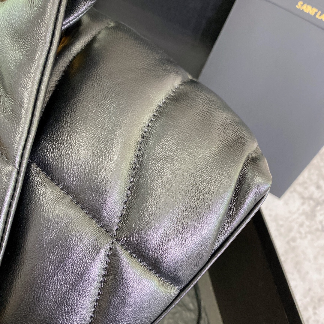 Y51 PUFFER SMALL IN NAPPA LEATHER BLACK 11.4 X 6.6 X 4.3 INCHES