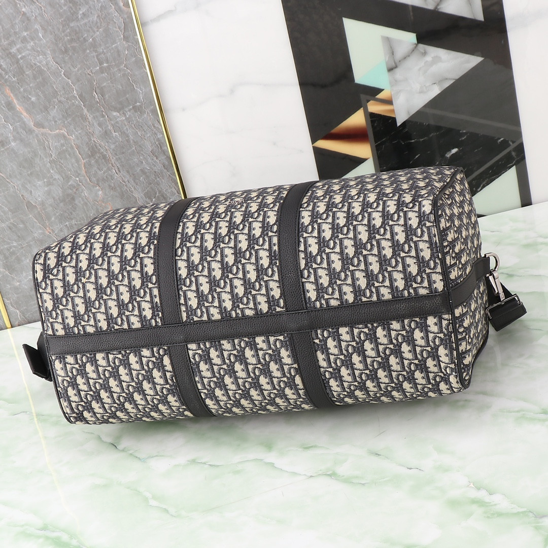 D10r Lingot Bag Beige and Black D10r Oblique Jacquard 50 x 25 x 21.5 cm