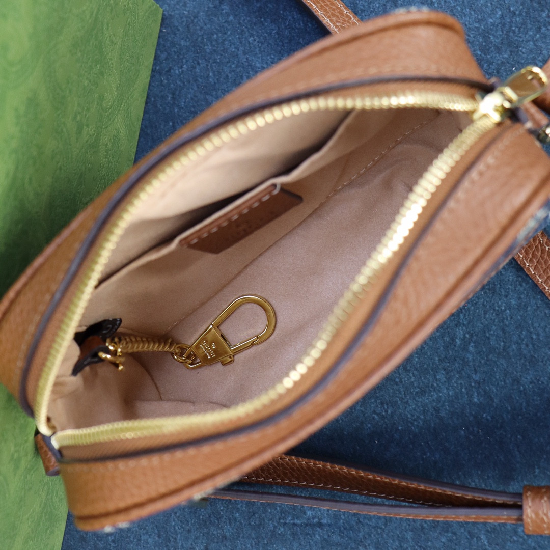 Gvc*1 OPHIDIA GG MINI TOP HANDLE BAG Denim Blue 6.8 W x 4.7 H x 2.1 D