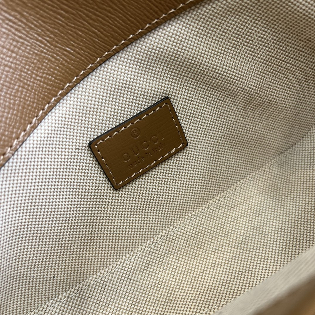 Gvc*1 HORSEBIT 1955 MINI SHOULDER BAG BROWN 7.7"W x 5-3.1"H x 2.4-1.2"D