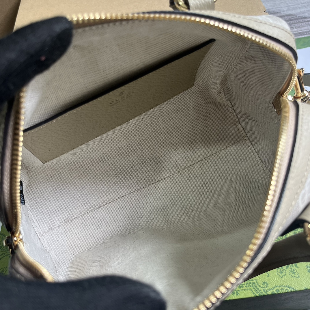 Gvc*1 OPHIDIA S*pER MINI BAG Beige and oatmeal 6.5"W x 3.9"H x 3.5"D