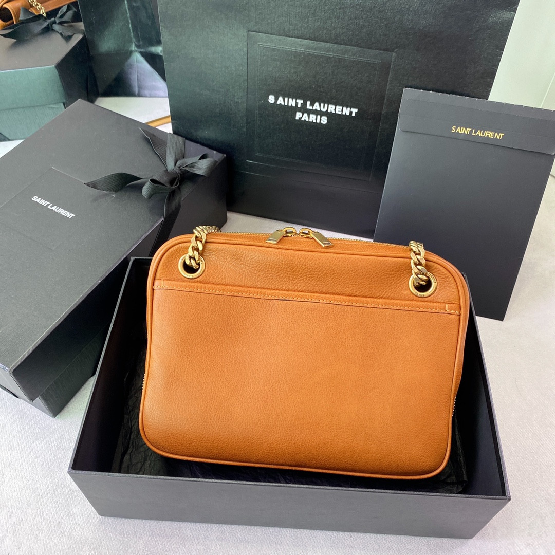 Y51 NIKI MEDIUM IN VINTAGE LEATHER ORANGE 11 X 7.8 X 3.3 INCHES