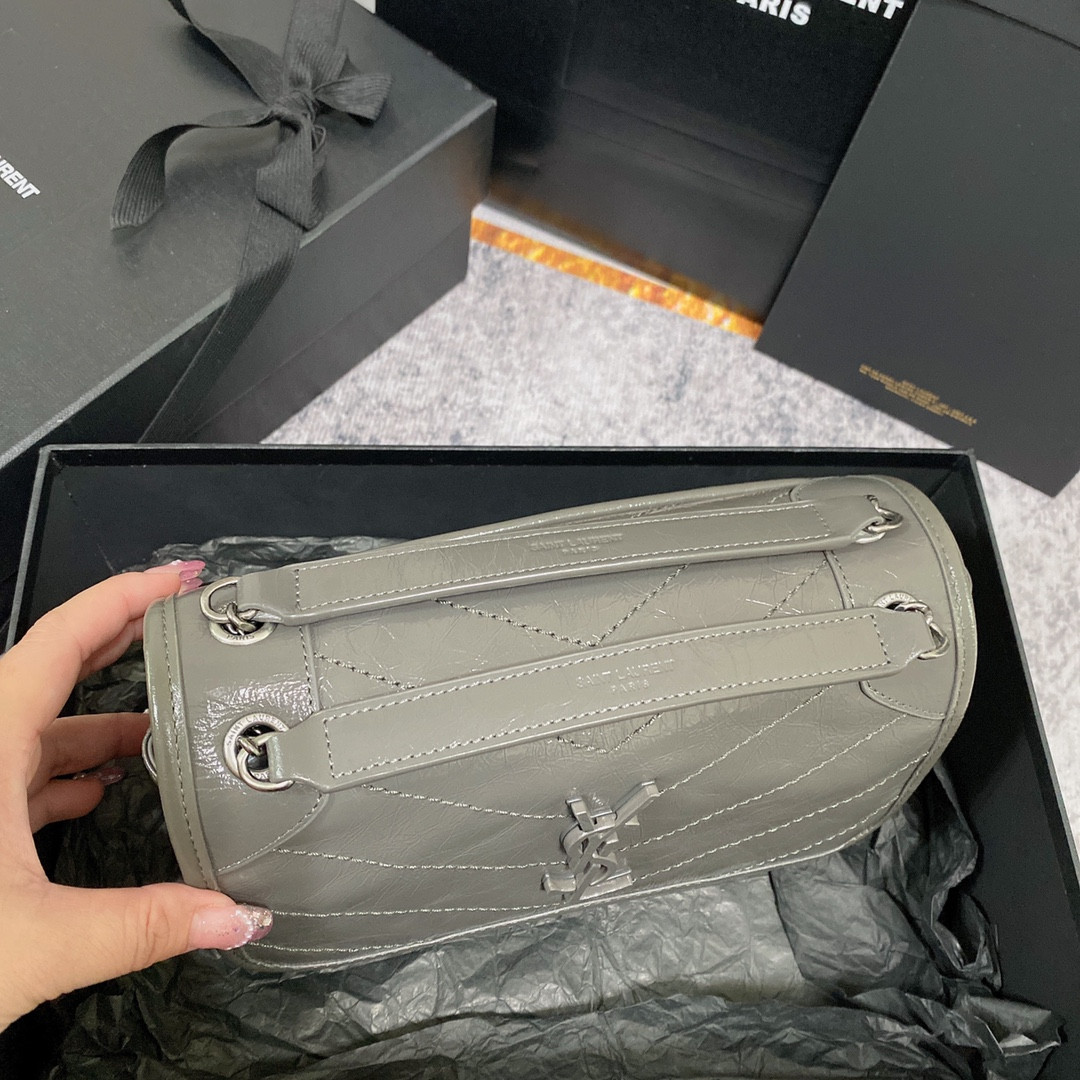 Y51 NIKI BABY IN VINTAGE LEATHER STORM 8.2 X 6 X 2.9 INCHES