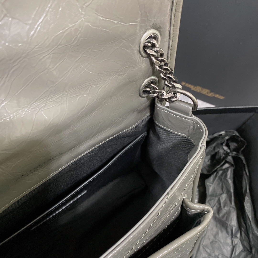 Y51 NIKI BABY IN VINTAGE LEATHER STORM 8.2 X 6 X 2.9 INCHES